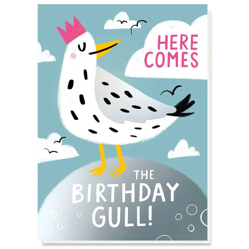 Birthday Gull Greetings Card by Stormy Knight