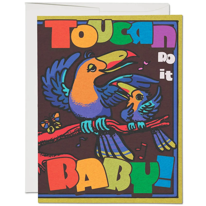 Toucan Do It Greetings Card by Red Cap Cards
