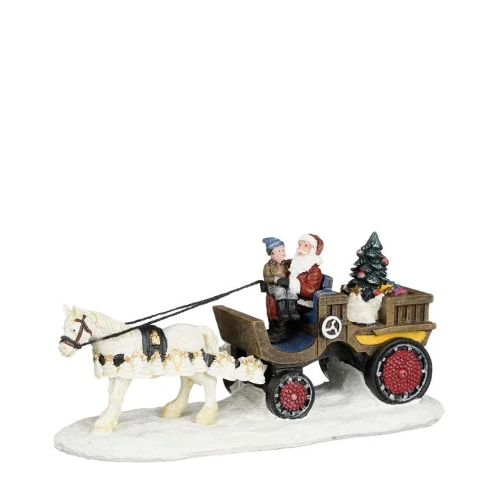 Luville Jultomten med häst och vagn
