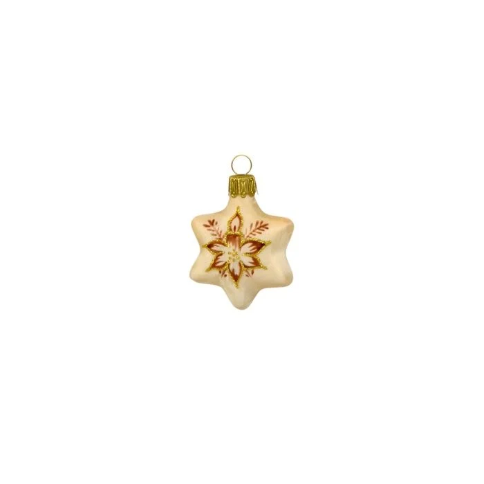 Julgranskulor Stjärnor med blomma och ljus 4-pack