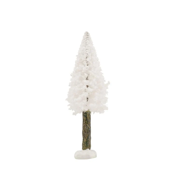 Snövitt träd med synlig stam