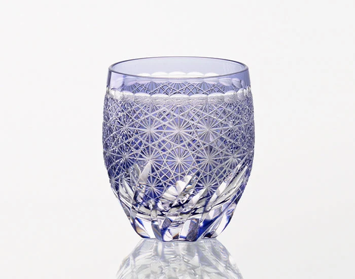 Kagami Kristall Edo Kiriko Rocks Glas Lila [Fuga] T775-3008-CMP