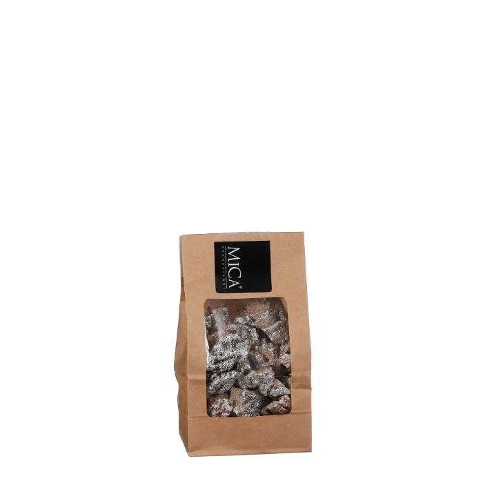Stora bitar av kork med silver glitter