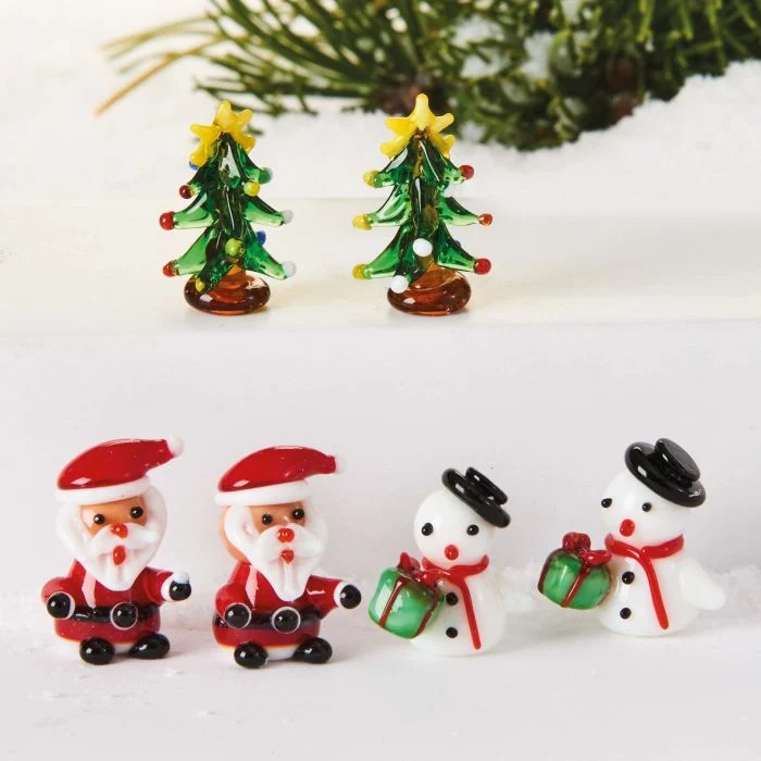 Julfigurer i glas 6-pack