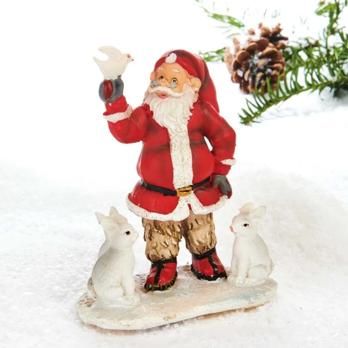 Jultomte med snöharar