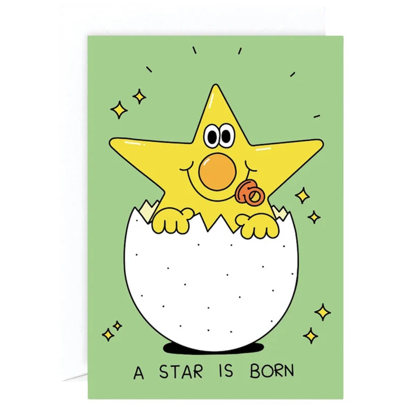 A Star Is Born Greetings Card by Tiago Majuelos for Wrap