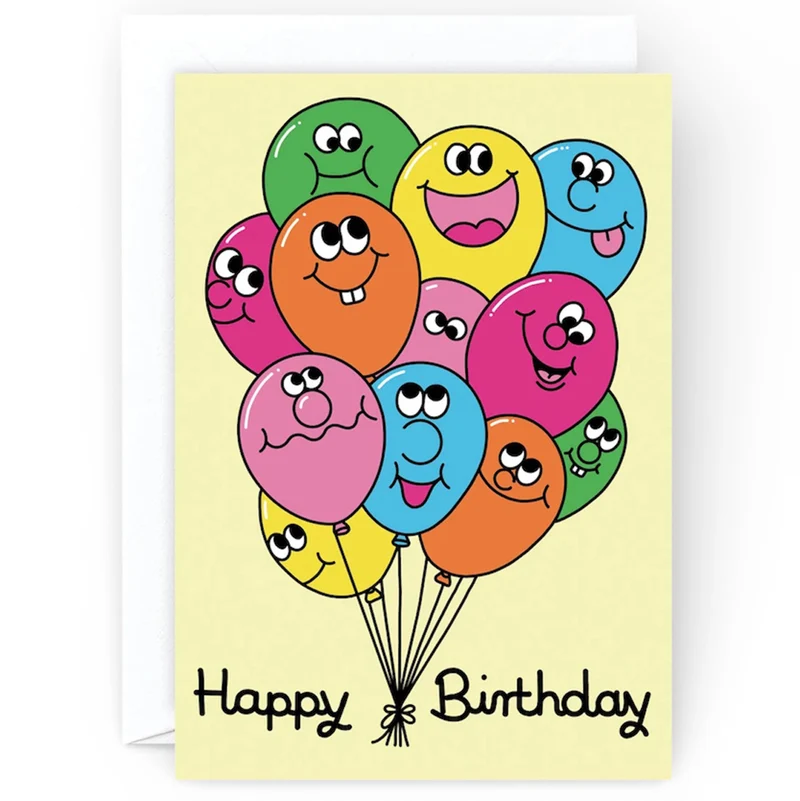 Bunch of Balloons Greetings Card by Tiago Majuelos for Wrap