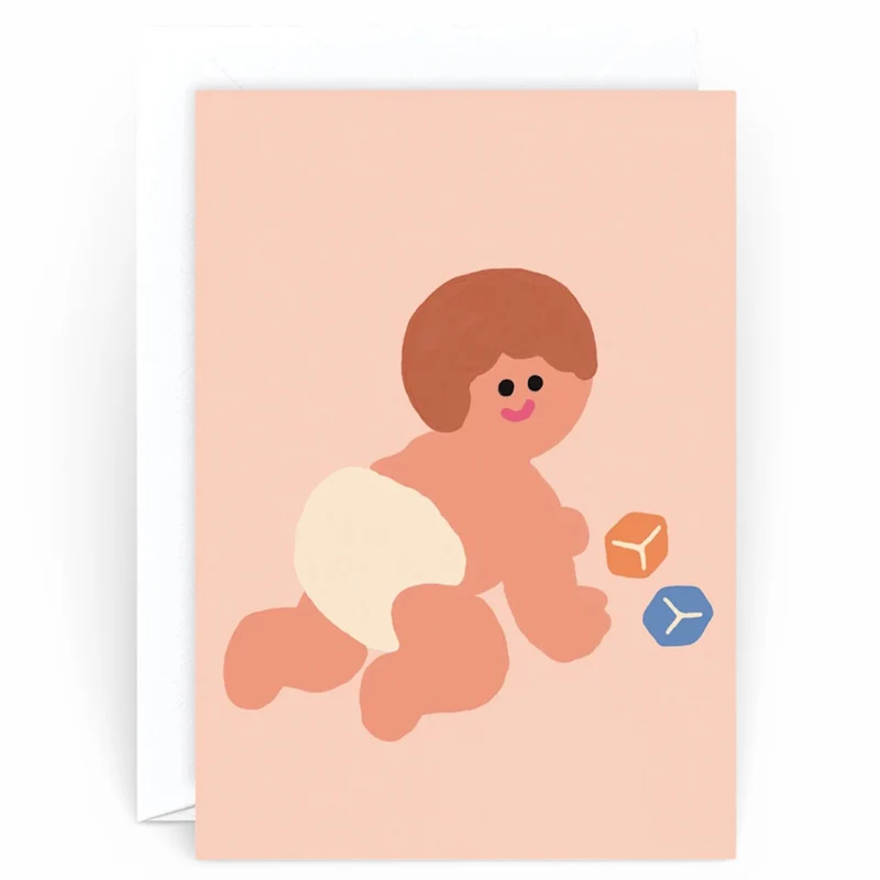 New Baby & Toy Greetings Card by Limoo Park for Wrap