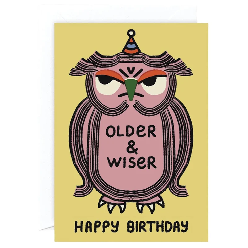 Older & Wiser Greetings Card by Rozalina Burkova for Wrap