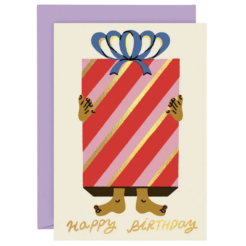 Happy Birthday Presents Greetings Card by Rozalina Burkova for Wrap