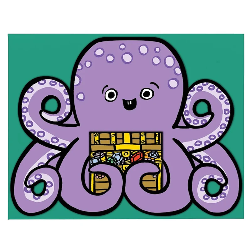 Octopus with Mini Card Greetings Card by Alice Bowsher for Wrap