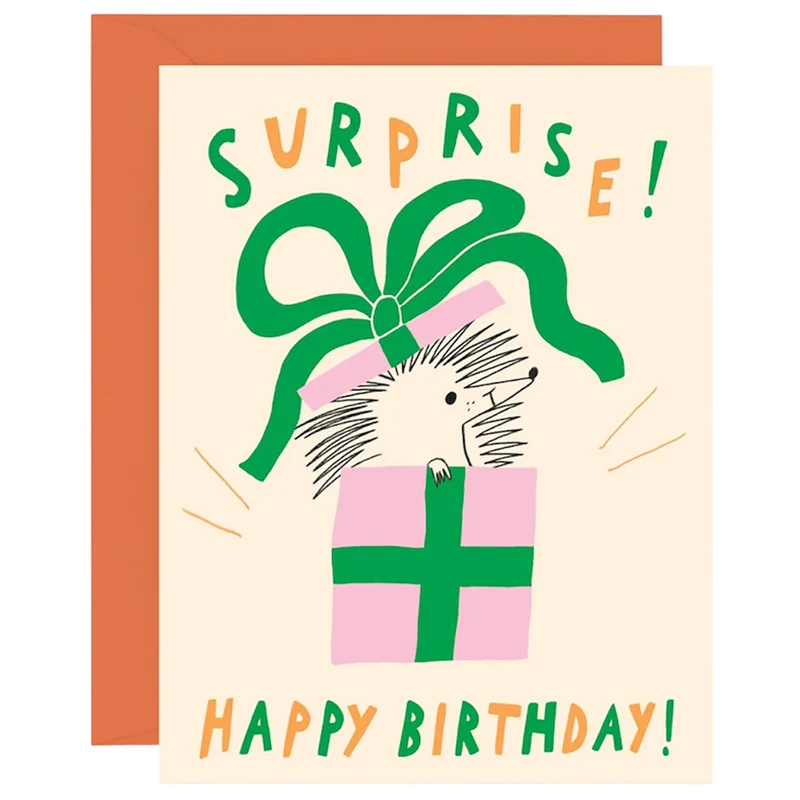 Surprise Happy Birthday Greetings Card by Odile Ferraille for Wrap