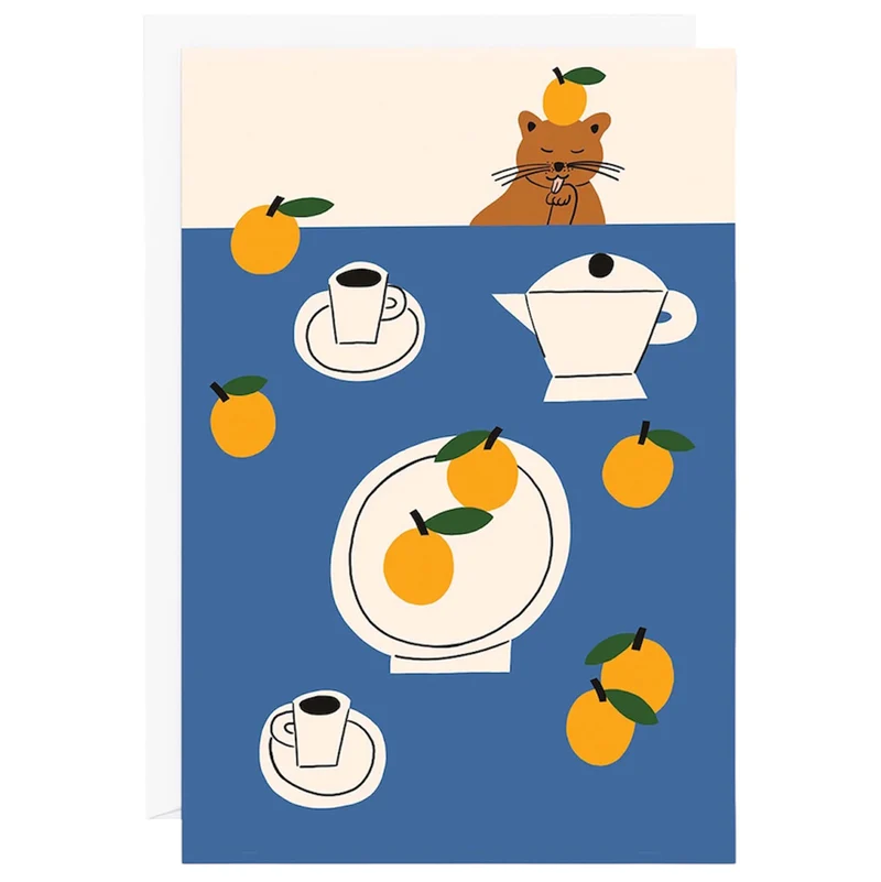 Fika Greetings Card by Karl-Joel Larsson for Wrap