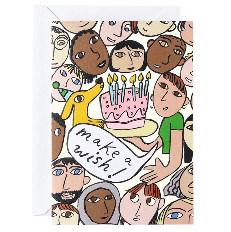 Make A Wish Embossed Greetings Card by Molly Fairhurst for Wrap