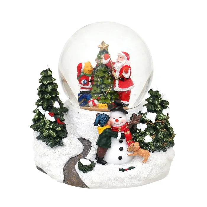 Snöglob Jultomte med nallebjörn