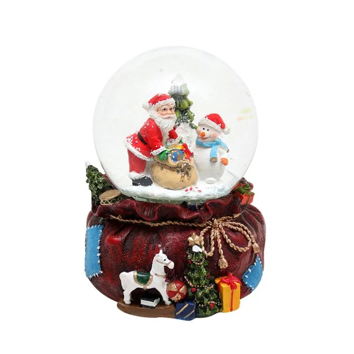 Snöglob Tomte med presentsäck