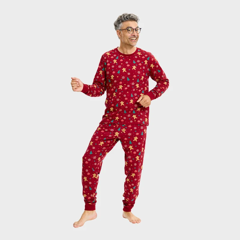 The gingerbread julepyjamas rød - Herre.