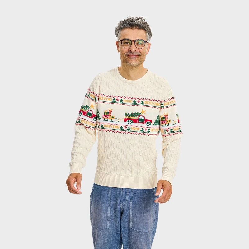 Driving home cable knit - Herre.