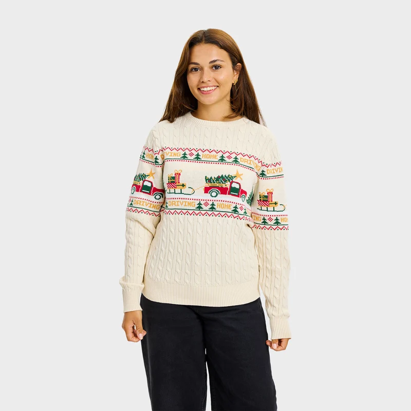 Driving home cable knit - Dame.