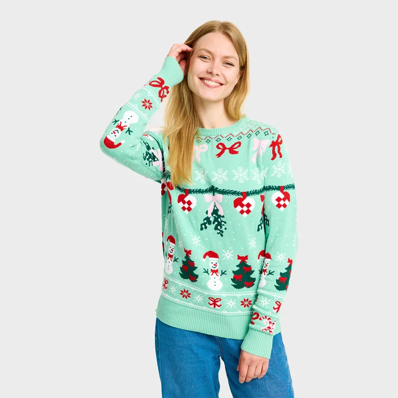 Den sløjfede julesweater - Dame.