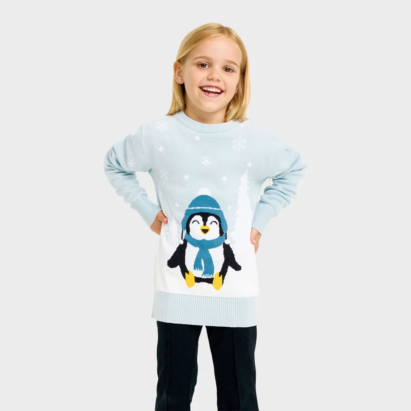 Den søde pingvin julesweater - Barn.