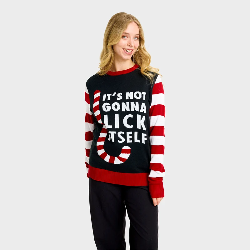 Candy cane julesweater - Dame
