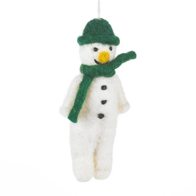Mr Snowman Hanging Christmas Decoration by Felt So Good