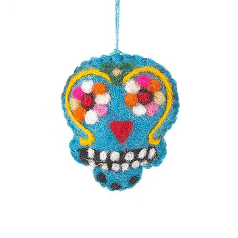 Sugar Skulls Hanging Halloween Decorations by Felt So Good