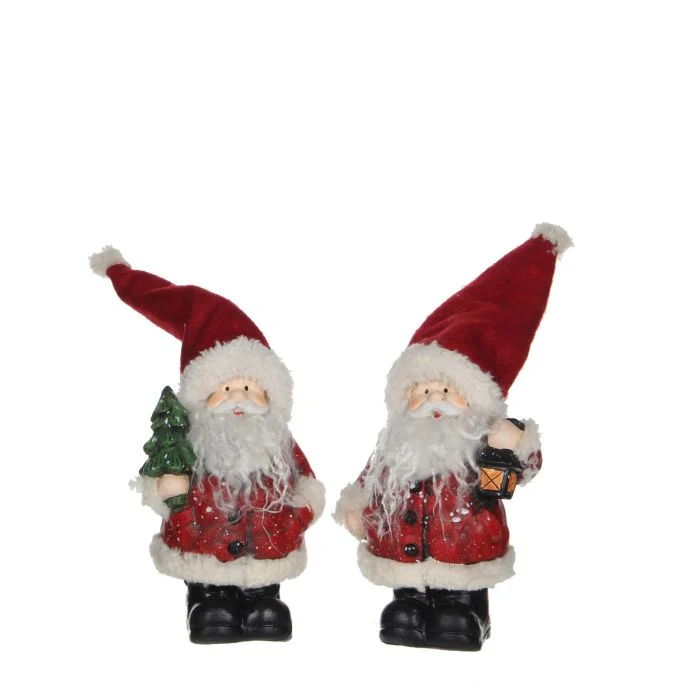 Jultomte med julgran eller lykta
