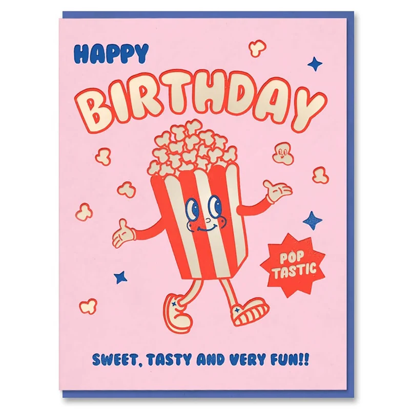 Popcorn Birthday Greetings Card by The Toonies for 1973