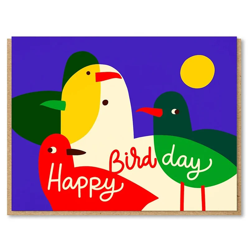 Birthday Birds Greetings Card by Flip & Lu for 1973