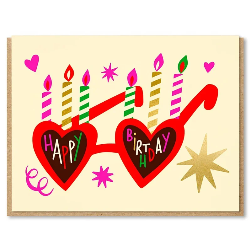 Sunglasses Birthday Greetings Card by Flip & Lu for 1973