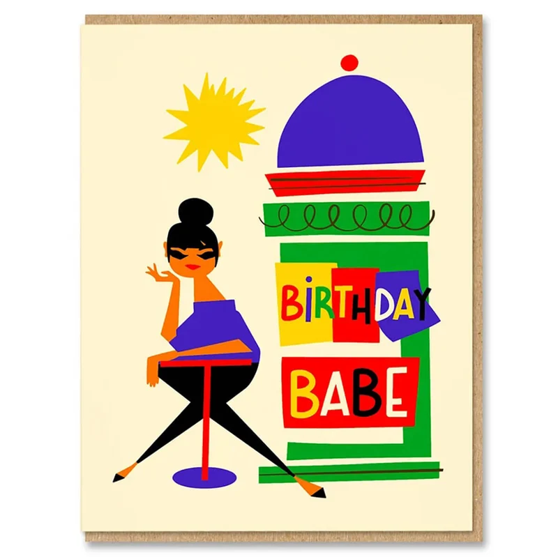 Parisian Birthday Greetings Card by Flip & Lu for 1973