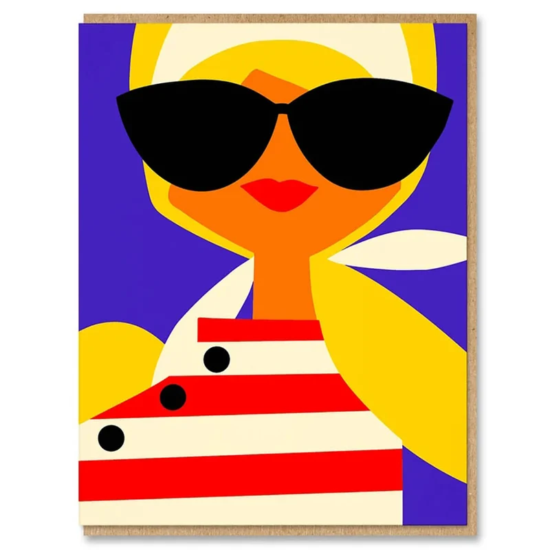 Stripe Birthday Greetings Card by Flip & Lu for 1973