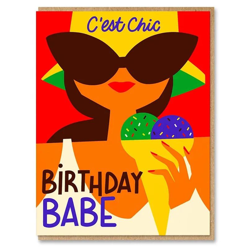 Ice Cream Sunnies Birthday Greetings Card by Flip & Lu for 1973