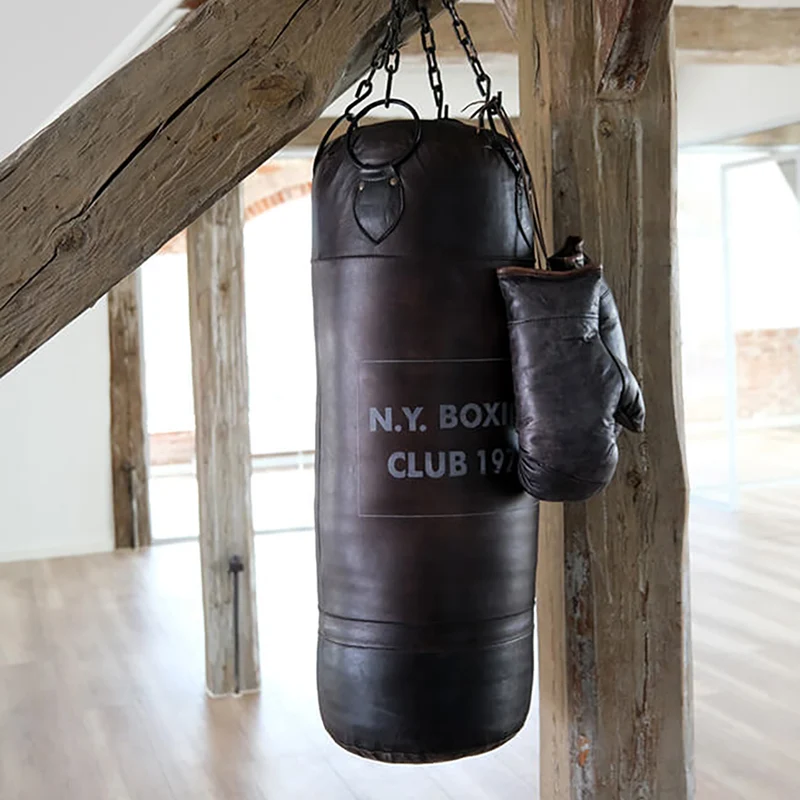 Boxningssäck vintage svart