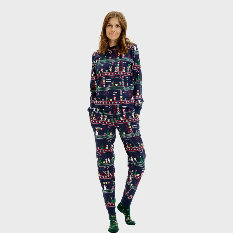 Vintage gamer julepyjamas - Dame.