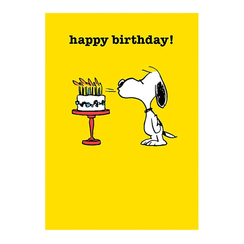 Snoopy Cake Birthday Greetings Card by Charles M. Schulz for Hype Card