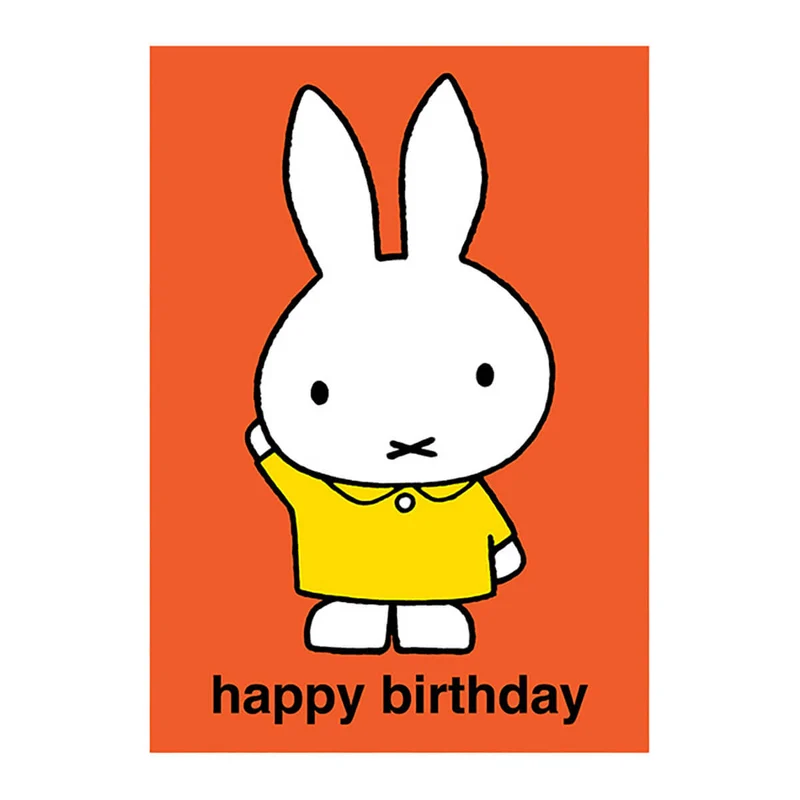 Miffy Waving Birthday Greetings Card by Dick Bruna for Hype Card