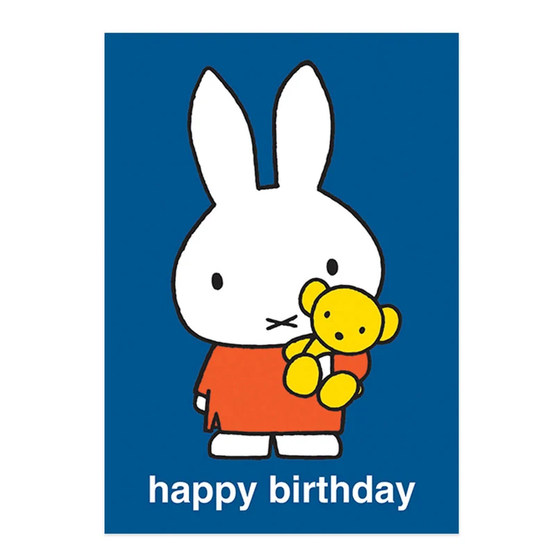Miffy With Teddy Greetings Card by Dick Bruna for Hype Card