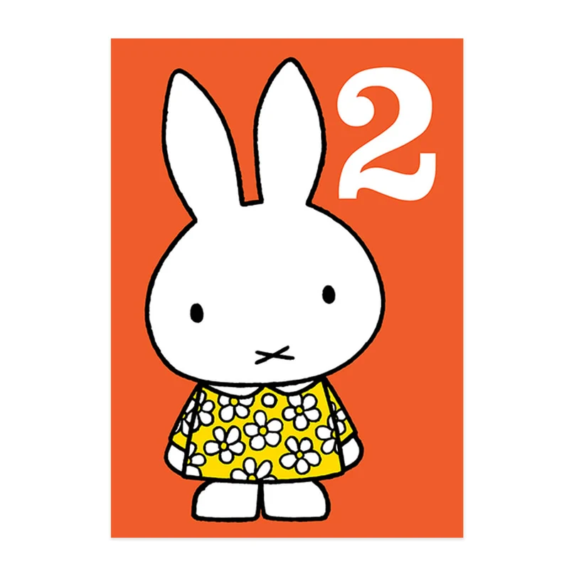 Miffy Age 2 Greetings Card by Dick Bruna for Hype Card