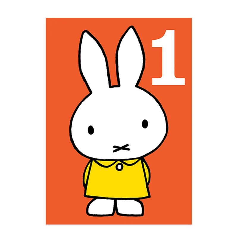 Miffy Age 1 Greetings Card by Dick Bruna for Hype Card