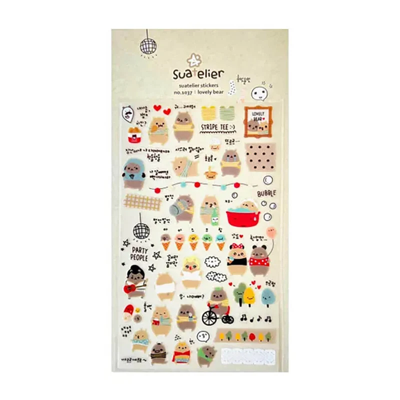 Lovely Bear Stickers by Suatelier