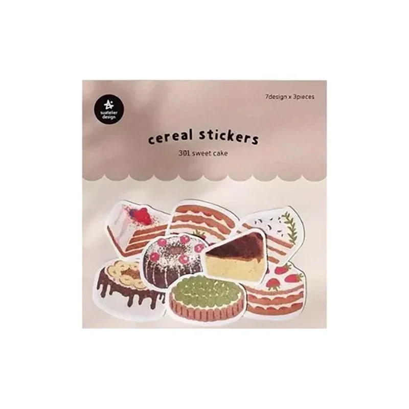Sweet Cake Cereal Stickers by Suatelier