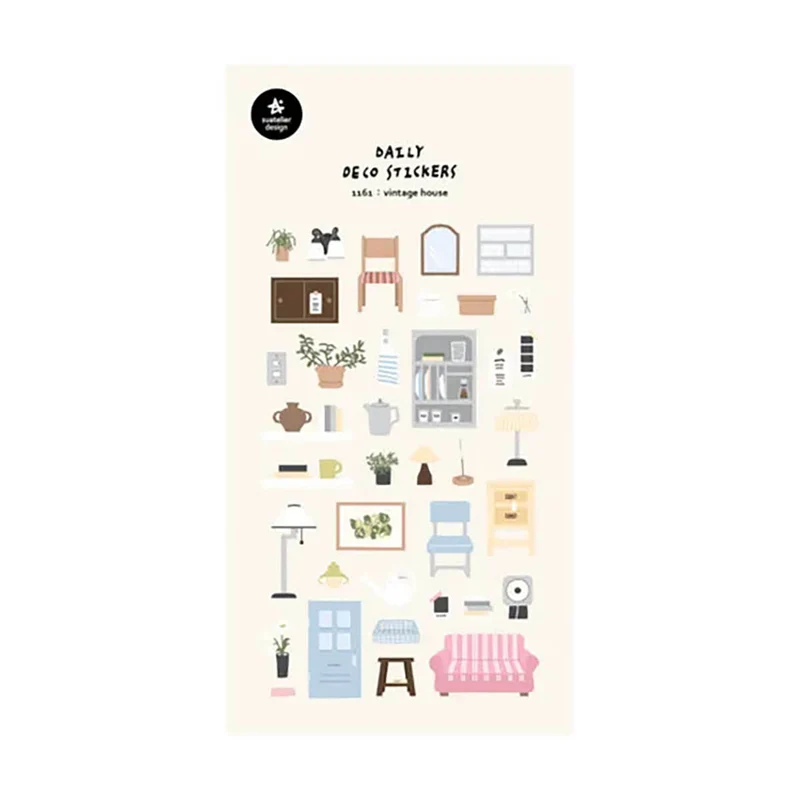 Vintage House Stickers by Suatelier