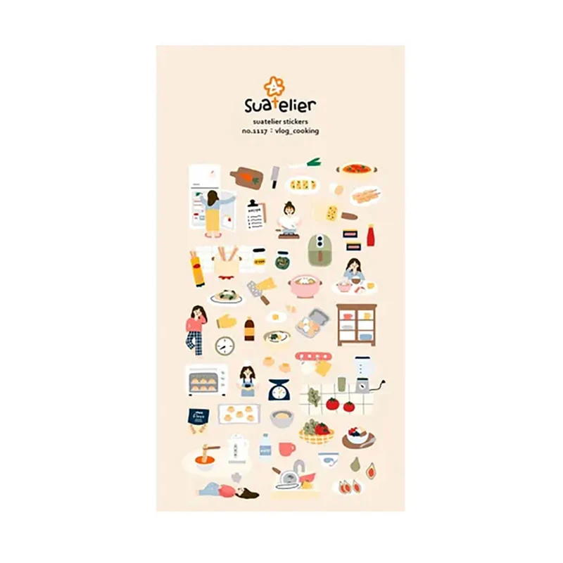 Vlog Cooking Stickers by Suatelier