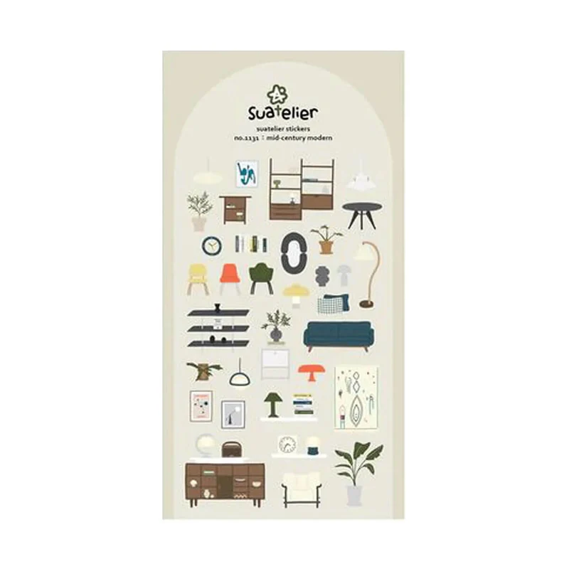 Mid-Century Modern Stickers by Suatelier