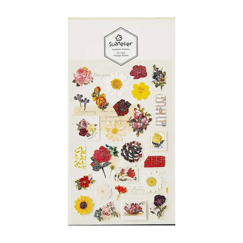 Vintage Flower Stickers by Suatelier