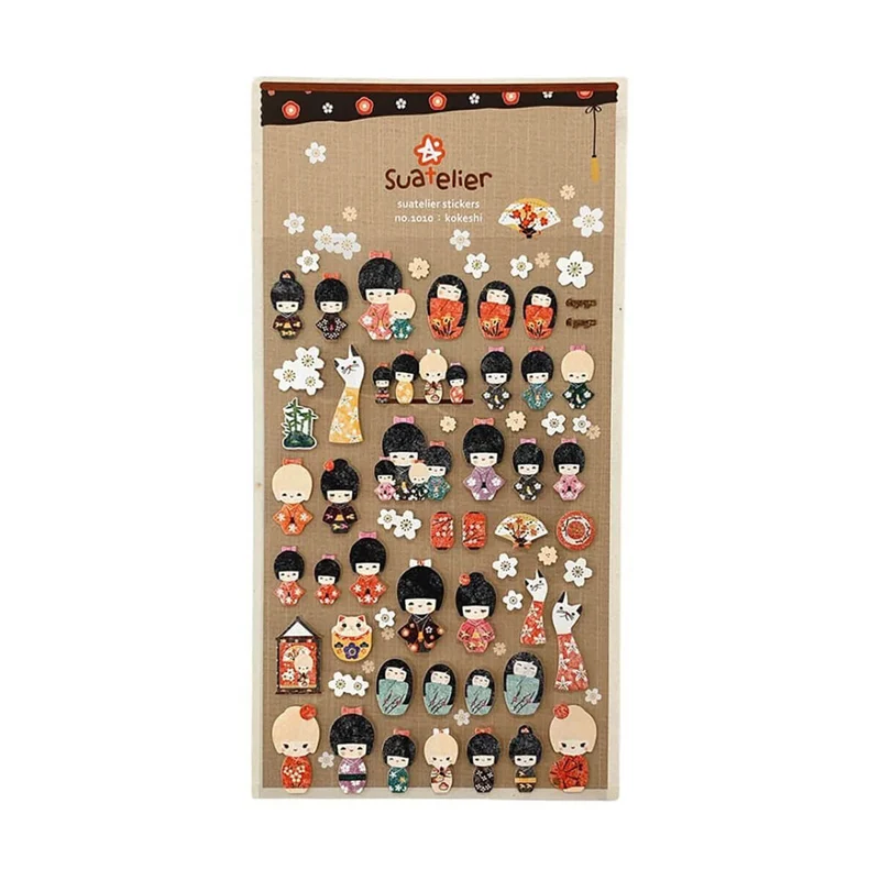 Kokeshi Stickers by Suatelier