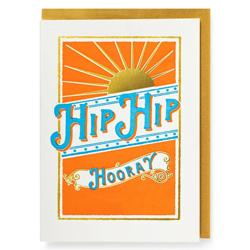 Hip Hip Hooray Greetings Card by Archivist Gallery